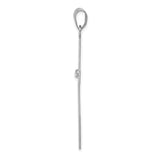 14k White Gold .03ct. Diamond Cross Pendant