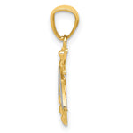14k w/Rhodium Bee Pendant