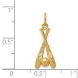 14K Baseball Bats and Ball Pendant