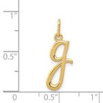 14k Yellow Gold Letter G Initial Charm