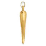 14k Hollow 3D Italian Horn Charm