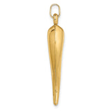 14k Hollow 3D Italian Horn Charm