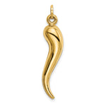 14k Hollow 3D Italian Horn Charm