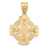 14k Laser Cut Celtic Cross Charm