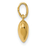 14K Polished 3-D Puffed Heart Charm