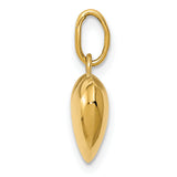 14K Polished 3-D Puffed Heart Charm