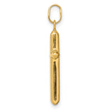 14k Polished Hollow Latin Cross Charm