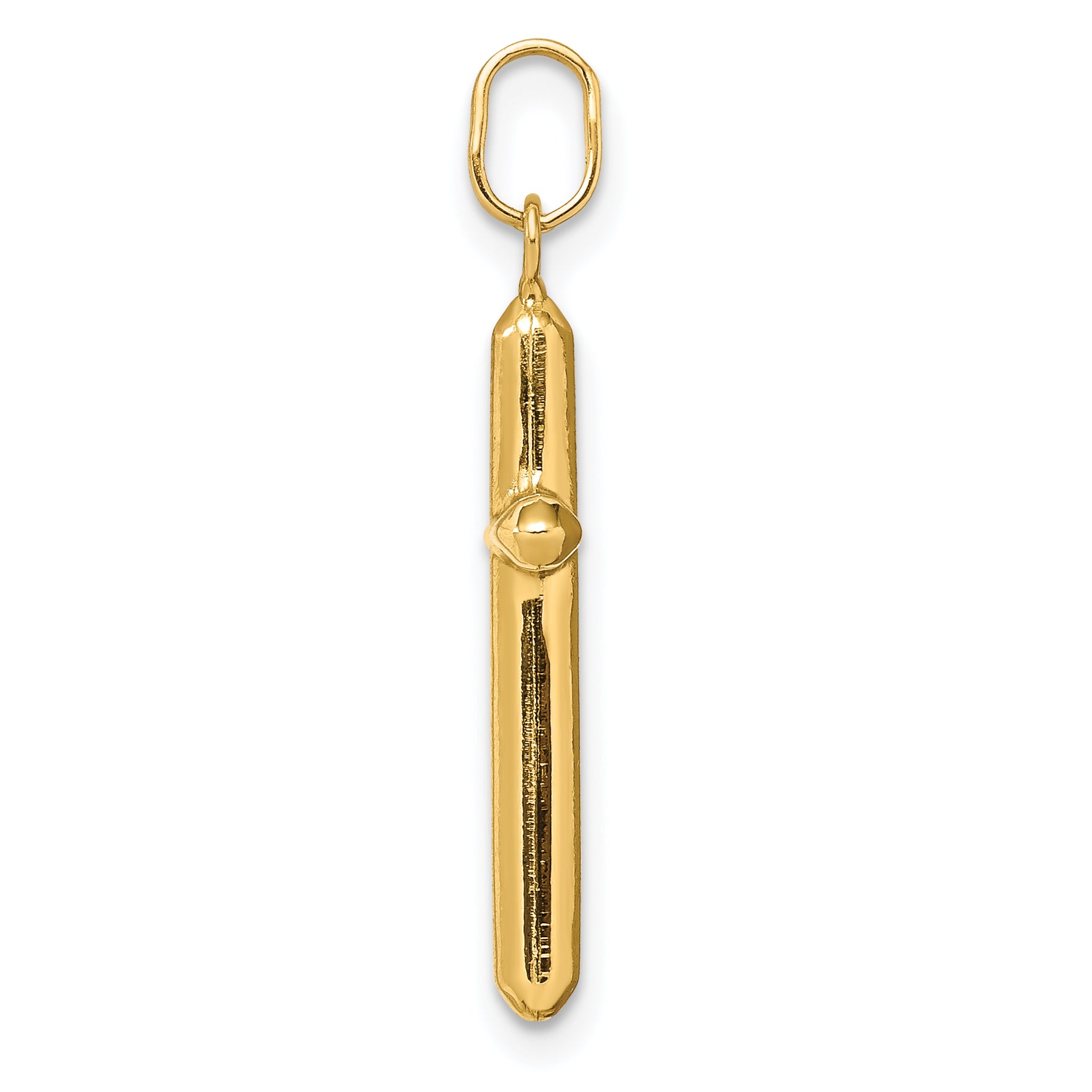 14k Polished Hollow Latin Cross Charm