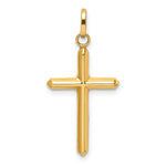 14k Polished Hollow Latin Cross Charm