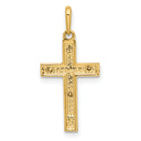 14K Two-tone Crucifix Pendant