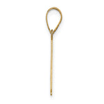 14k Polished Etched Letter A Initial Pendant