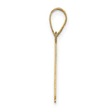 14k Polished Etched Letter A Initial Pendant