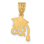 14K Graduation Cap 25 w/ Dangling Tassle Charm