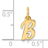 14K Small Script Letter B Initial Charm