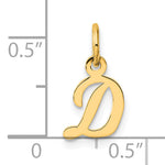 14K Small Script Letter D Initial Charm