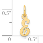 14K Small Script Letter E Initial Charm
