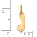 14K Small Script Letter J Initial Charm