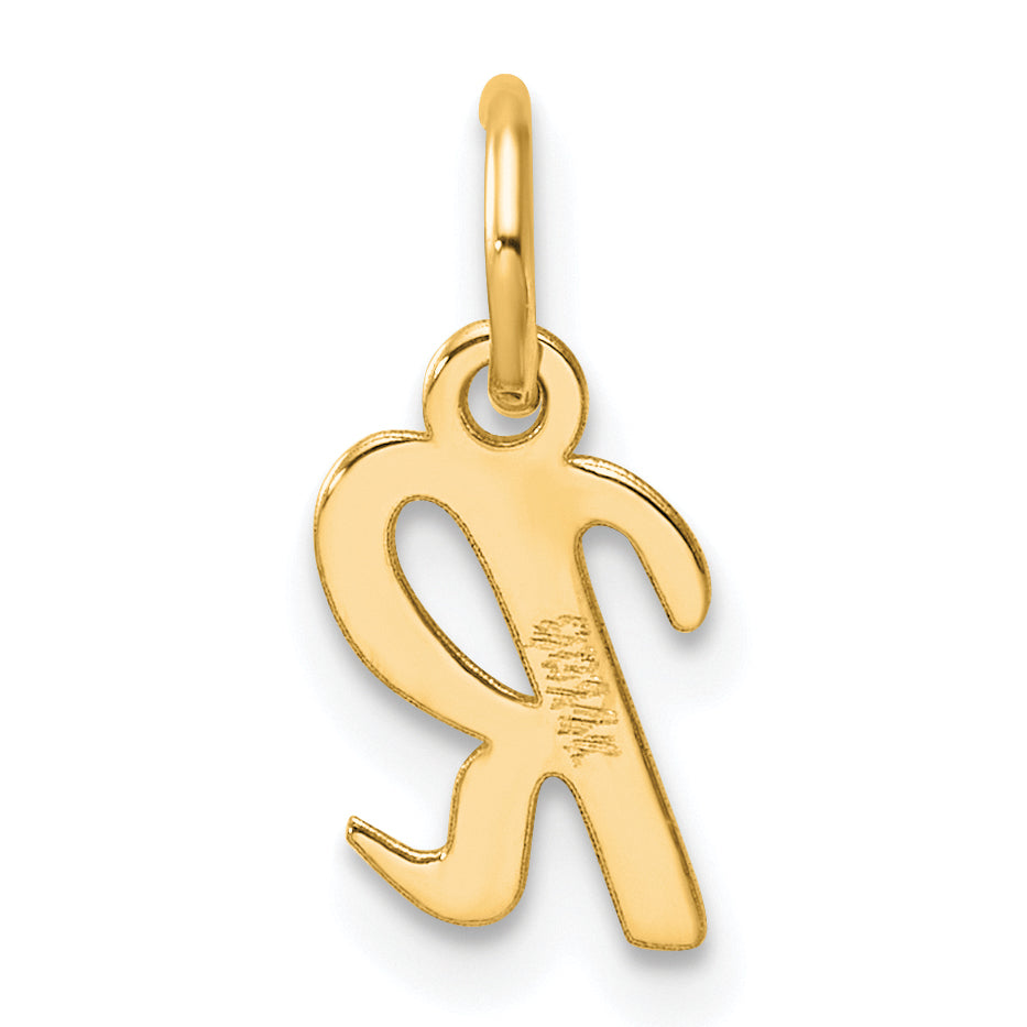14K Small Script Letter R Initial Charm