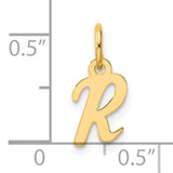 14K Small Script Letter R Initial Charm