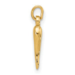 14k Polished Hollow  Italian Horn Pendant