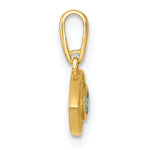 14k Polished CZ Evil Eye Pendant