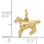 14k Polished Horse Charm