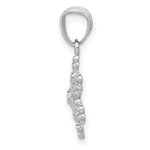14k White Gold Snowflake Pendant