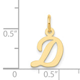 14k Small Script Letter D Initial Charm