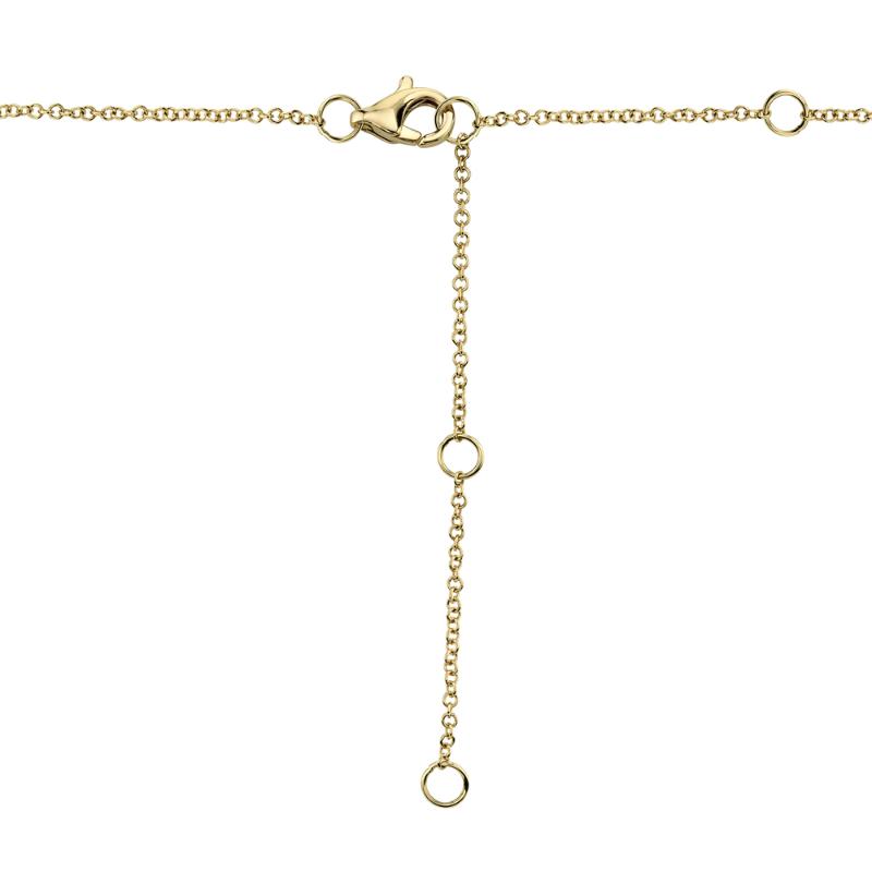 0.20CT-CTR(ROUND) 0.05CT-SIDE 14K Y/G DIAMOND NECKLACE